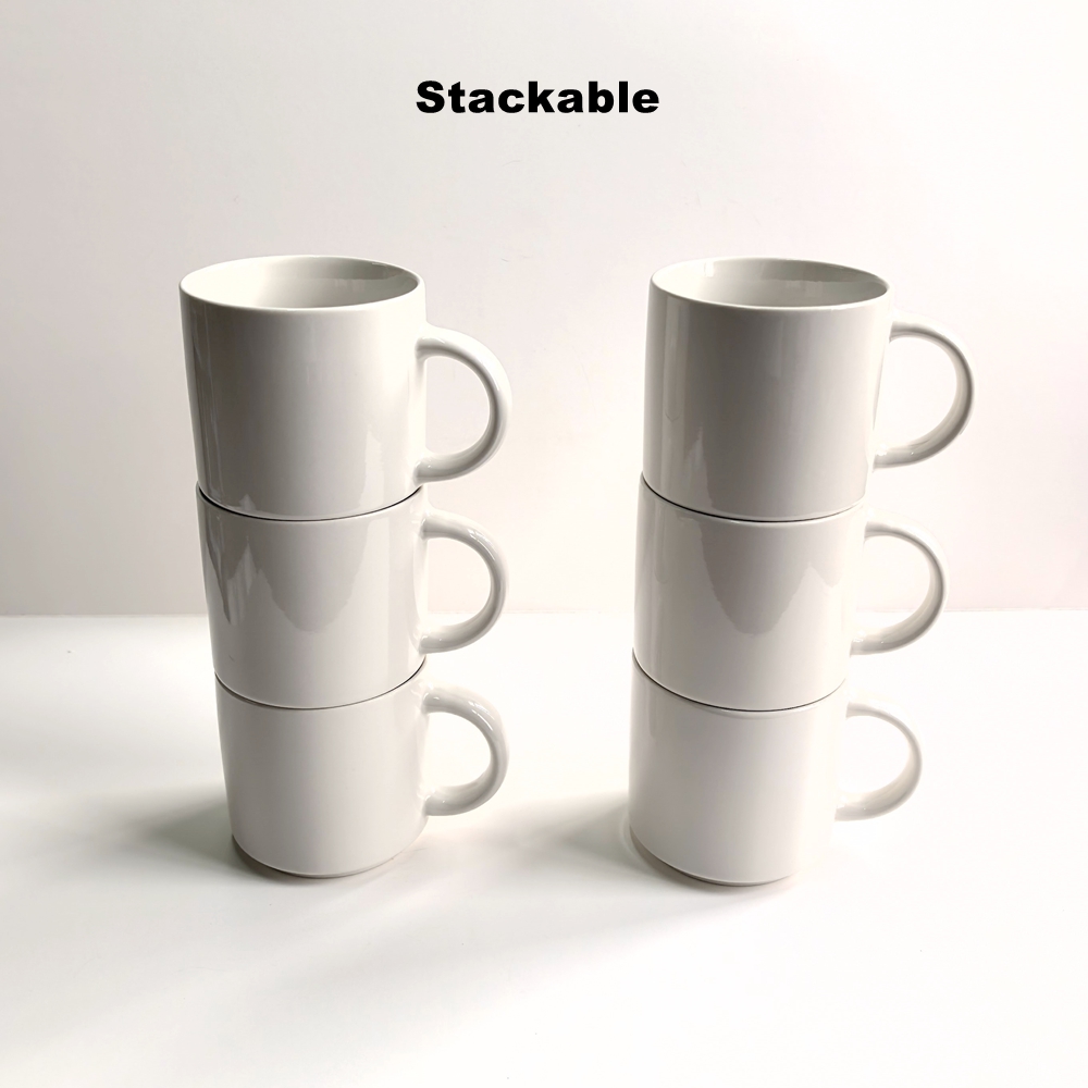 Juego de 6 Tazas Apilables de  - Sublimation Mug White reseña y precio